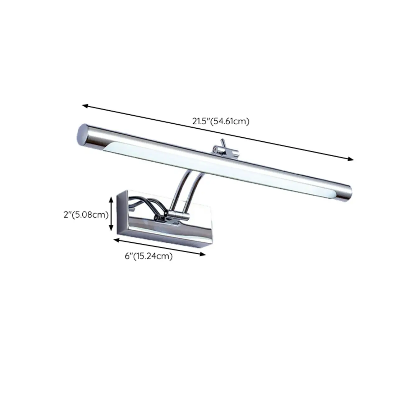 Modern Silver Dimmable LED Vanity Light with Adjustable Arm for Bathroom Image - 11 | homeyfad