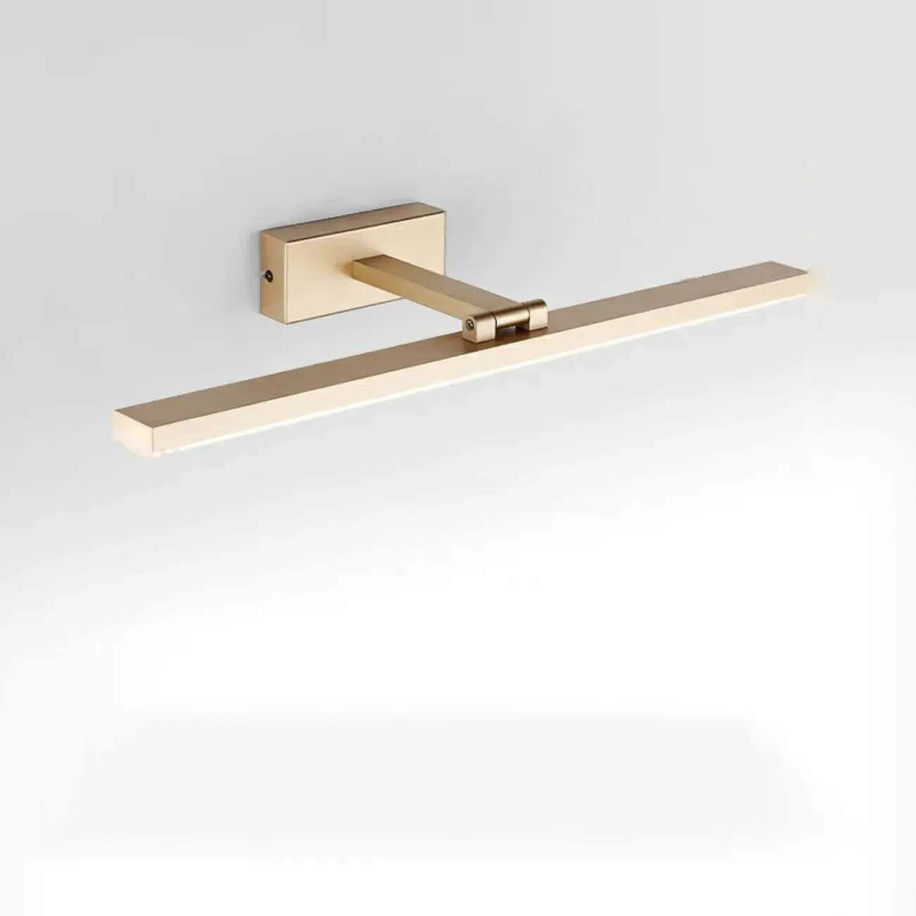 Sleek Gold Linear LED Vanity Light with Modern Design for Bathroom Image - 2