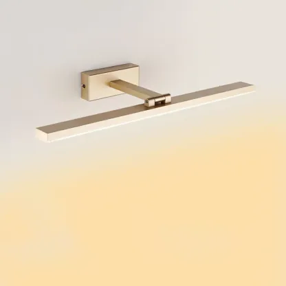 Sleek Gold Linear LED Vanity Light with Modern Design for Bathroom Image - 3