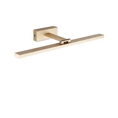 Sleek Gold Linear LED Vanity Light with Modern Design for Bathroom Image - 7