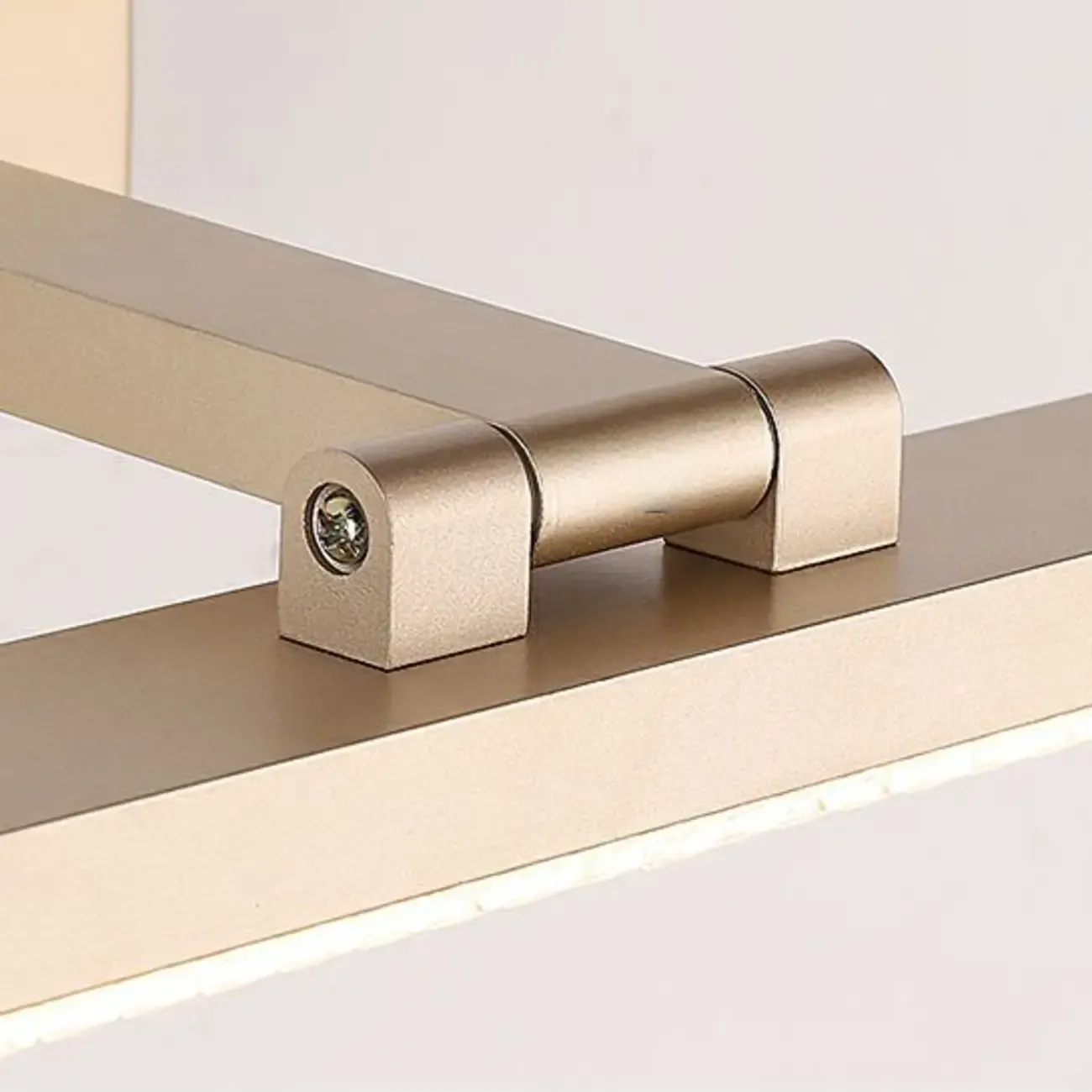 Sleek Gold Linear LED Vanity Light with Modern Design for Bathroom Image - 8