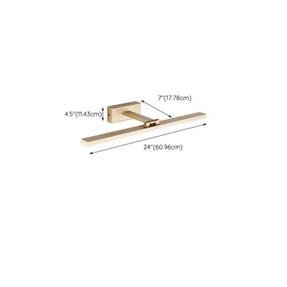 Sleek Gold Linear LED Vanity Light with Modern Design for Bathroom #size