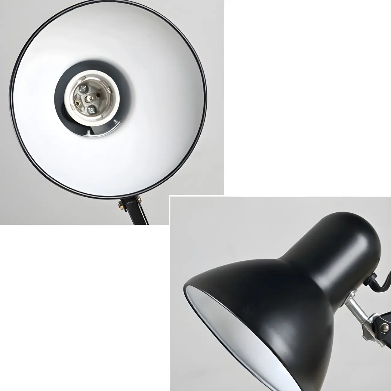 Minimalistic Folding Long Arm Black Metal Desk Lamp Image - 4 | homeyfad