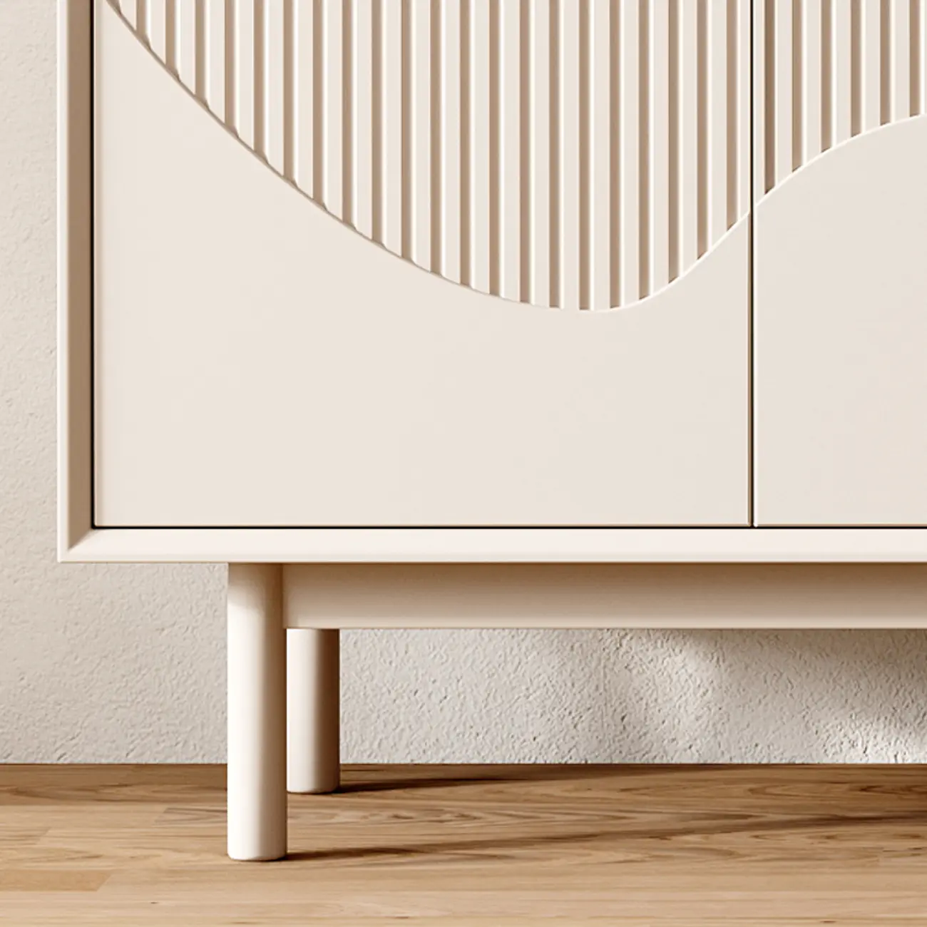 Modern Wooden Buffet Table with Kitchen Appliance Storage Image - 12 | homeyfad