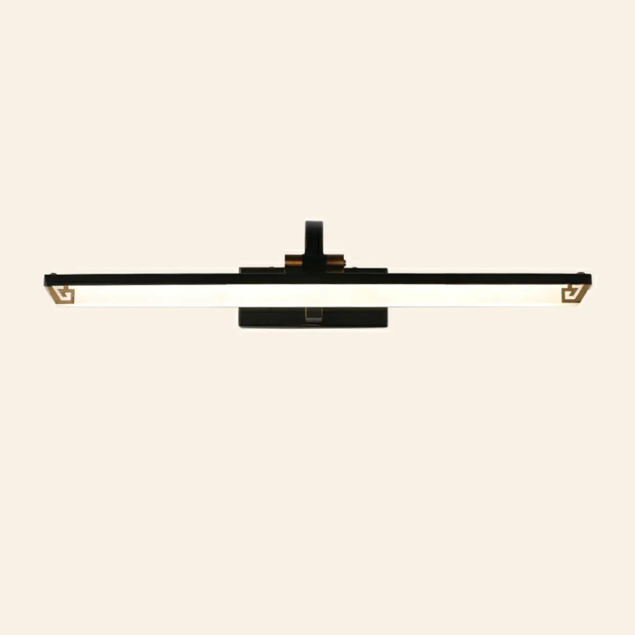 Designer Black Acrylic LED Vanity Light with Arced Arm for Bathroom Image - 2 | homeyfad