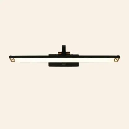 Designer Black Acrylic LED Vanity Light with Arced Arm for Bathroom Image - 2
