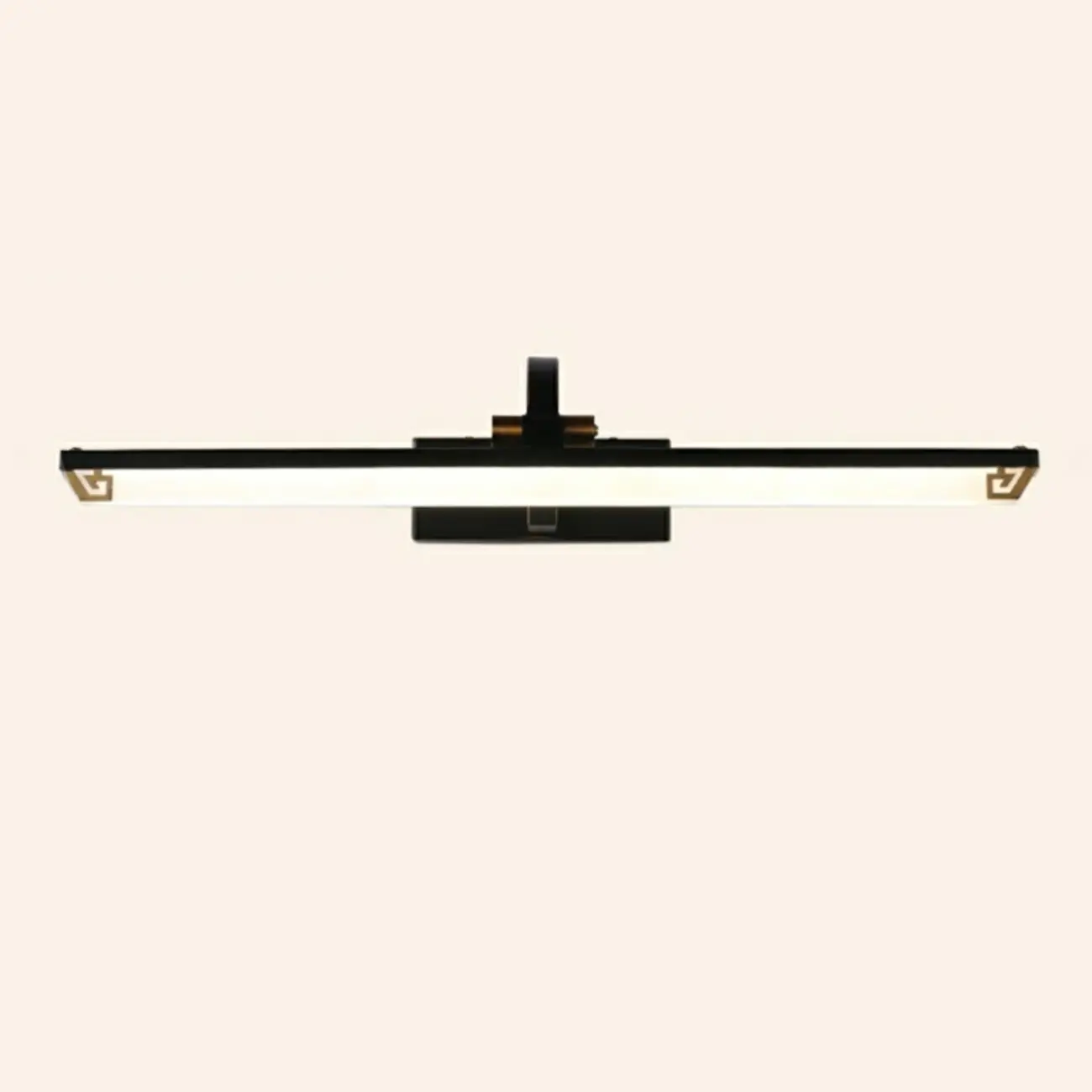 Designer Black Acrylic LED Vanity Light with Arced Arm for Bathroom Image - 3 | homeyfad