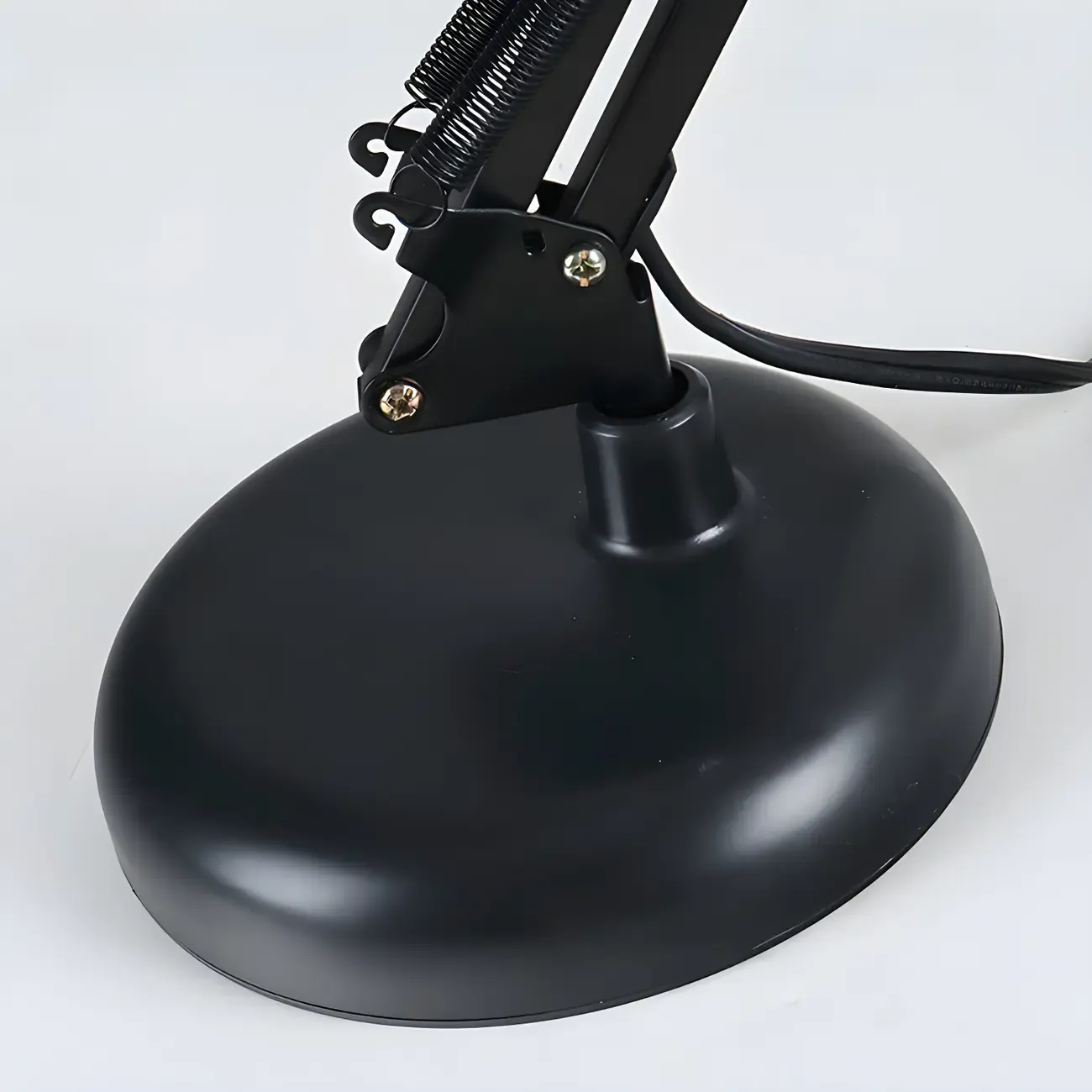 Minimalistic Folding Long Arm Black Metal Desk Lamp Image - 9