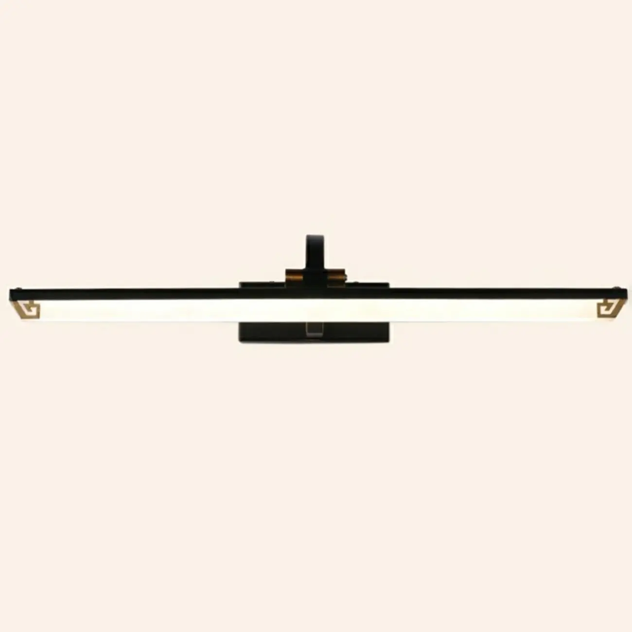 Designer Black Acrylic LED Vanity Light with Arced Arm for Bathroom Image - 5 | homeyfad