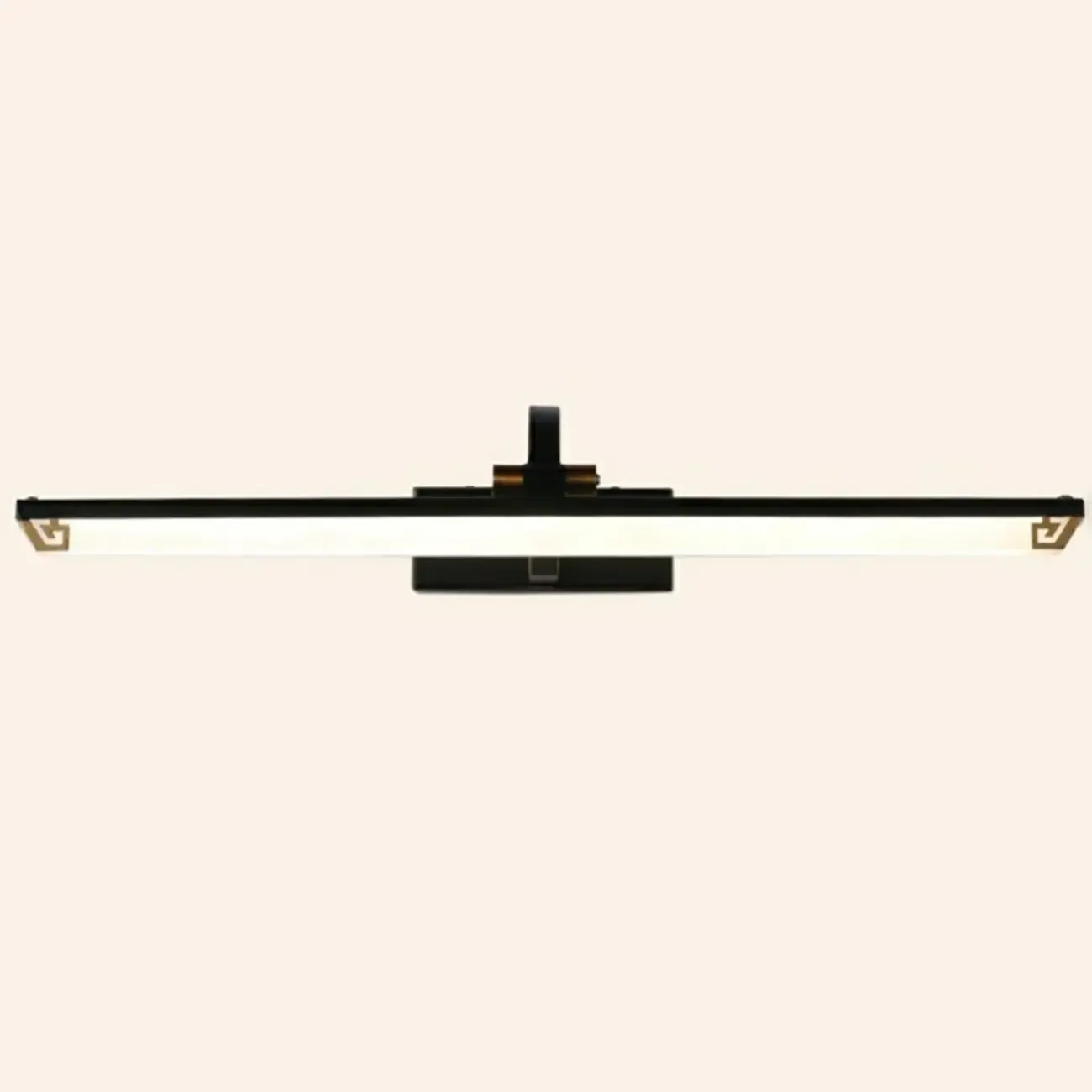 Designer Black Acrylic LED Vanity Light with Arced Arm for Bathroom Image - 5