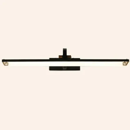 Designer Black Acrylic LED Vanity Light with Arced Arm for Bathroom Image - 5