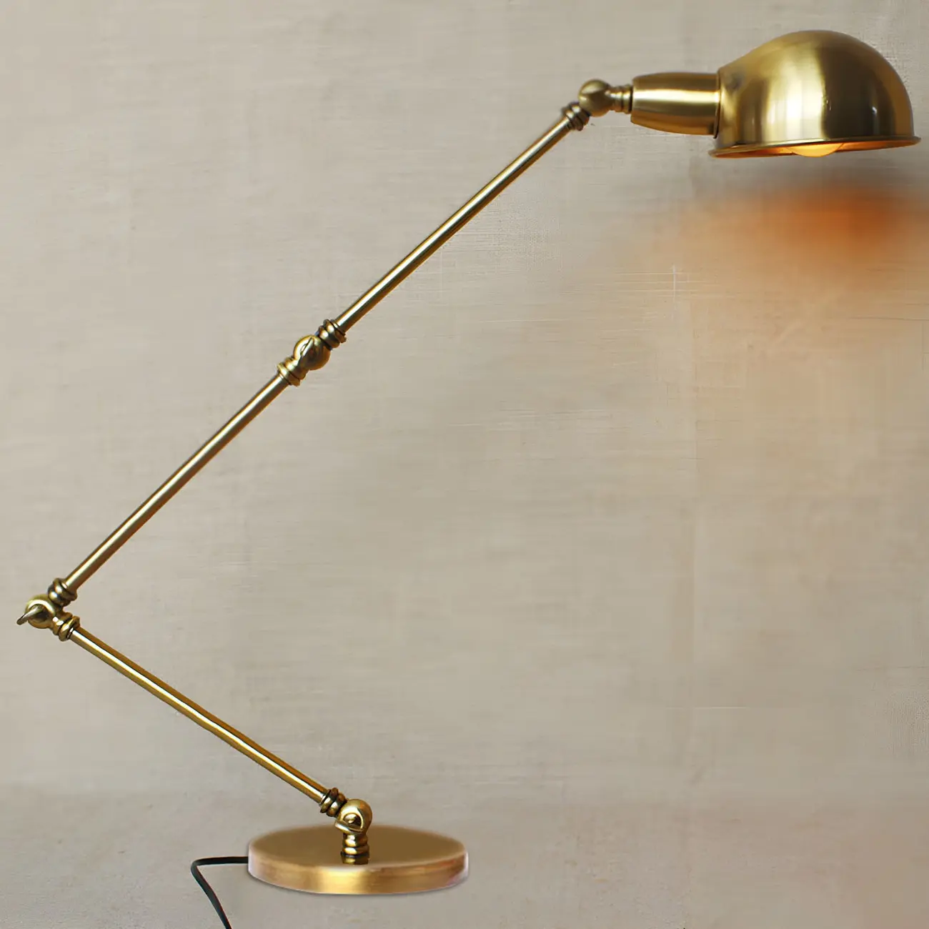 Vintage Metal Adjustable Desk Lamp with Dome Shade Image - 1 | homeyfad