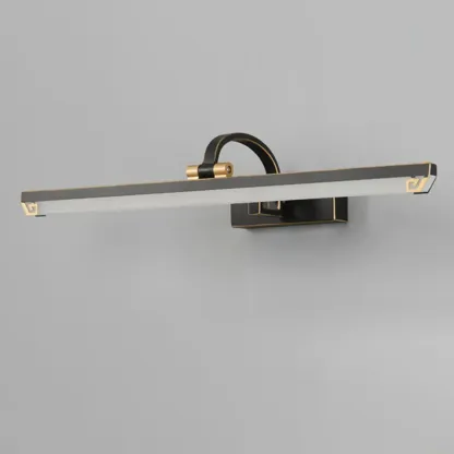 Designer Black Acrylic LED Vanity Light with Arced Arm for Bathroom Image - 13