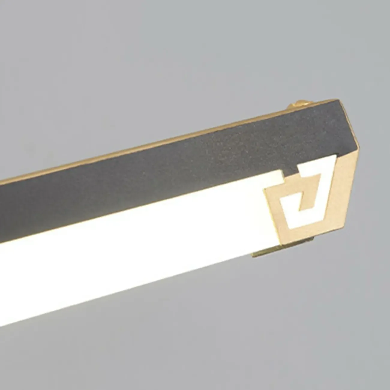 Designer Black Acrylic LED Vanity Light with Arced Arm for Bathroom Image - 14