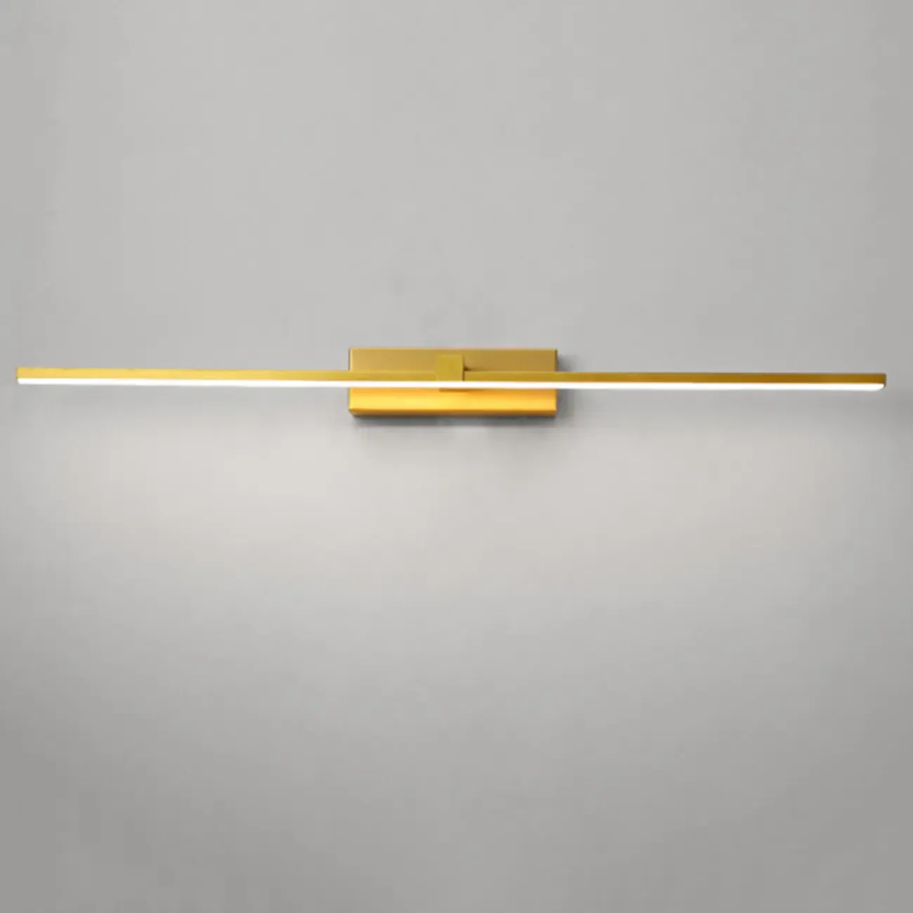 Modern Gold Linear LED Vanity Lights with and Acrylic Shade for Make up Image - 2