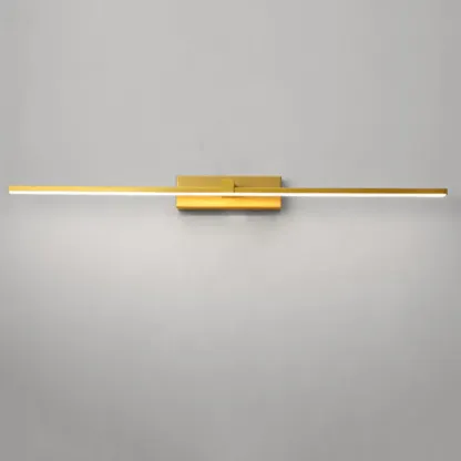 Modern Gold Linear LED Vanity Lights with and Acrylic Shade for Make up Image - 2