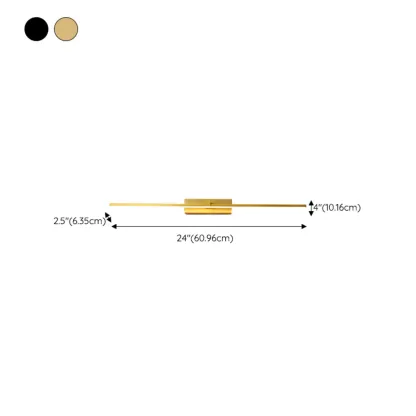 Modern Gold Linear LED Vanity Lights with and Acrylic Shade for Make up Image - 11