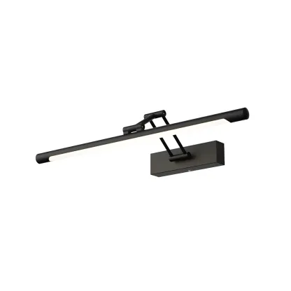 Minimalist LED Black Tubular Vanity Light with Swing Arm for Bathroom Image - 5