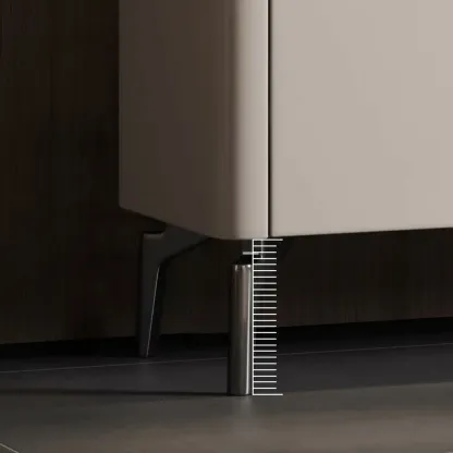 Glam White-Black Wooden Sideboard with Storage Image - 10