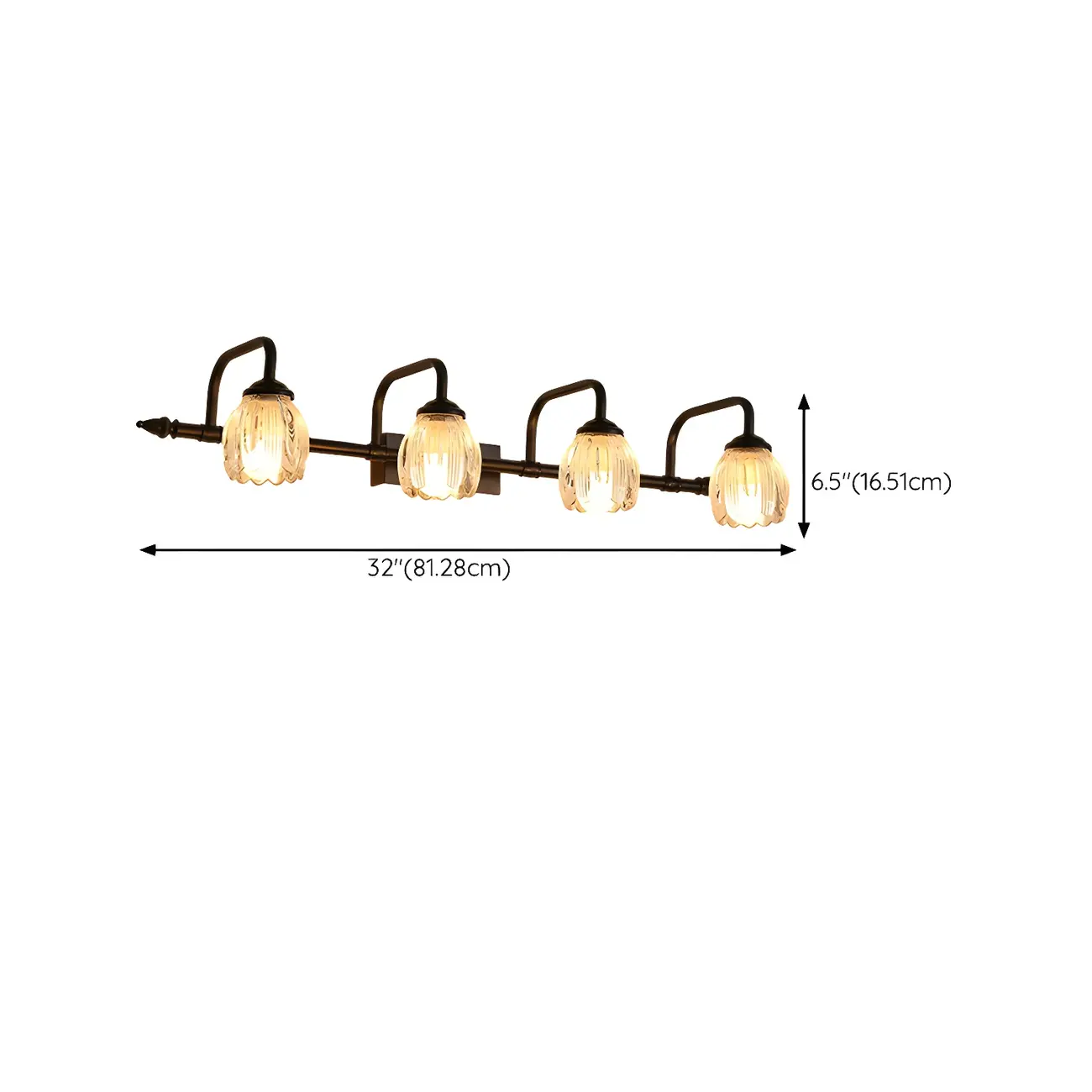 Elegant 3 heads Black Metal Wall Lamp with Crystal Globe for Bedroom Image - 16 | homeyfad