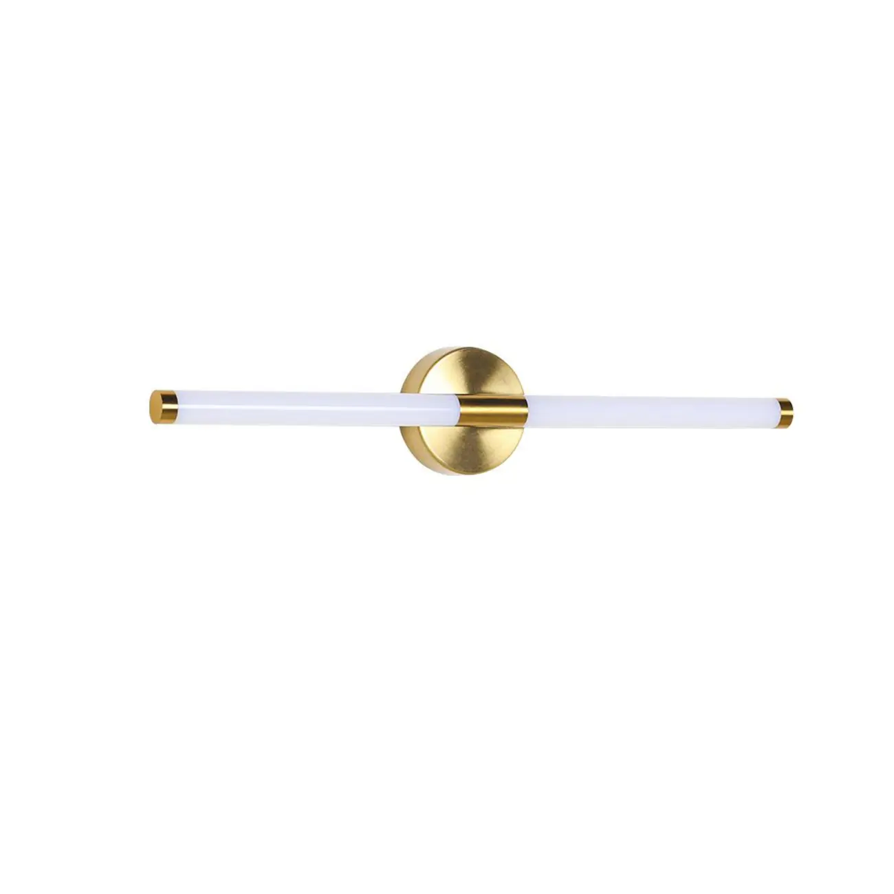 Modern Gold Tubular Metal LED Vanity Light for Bedroom Mirror Front Image - 6 | homeyfad