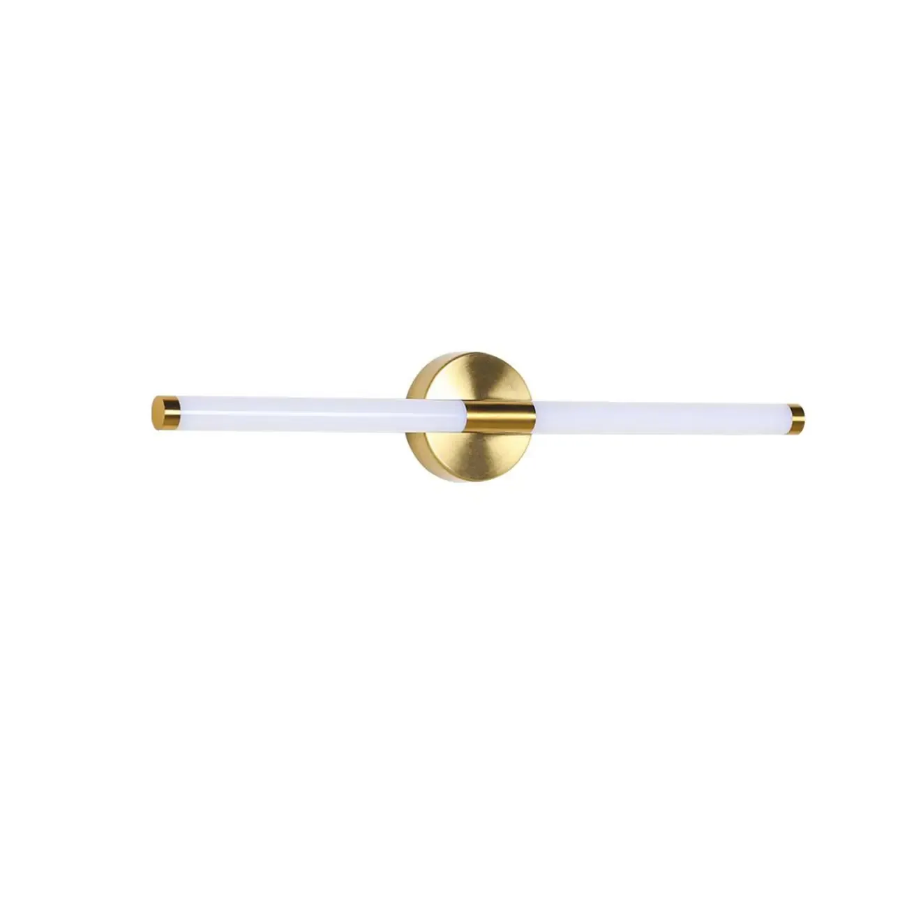 Modern Gold Tubular Metal LED Vanity Light for Bedroom Mirror Front Image - 6