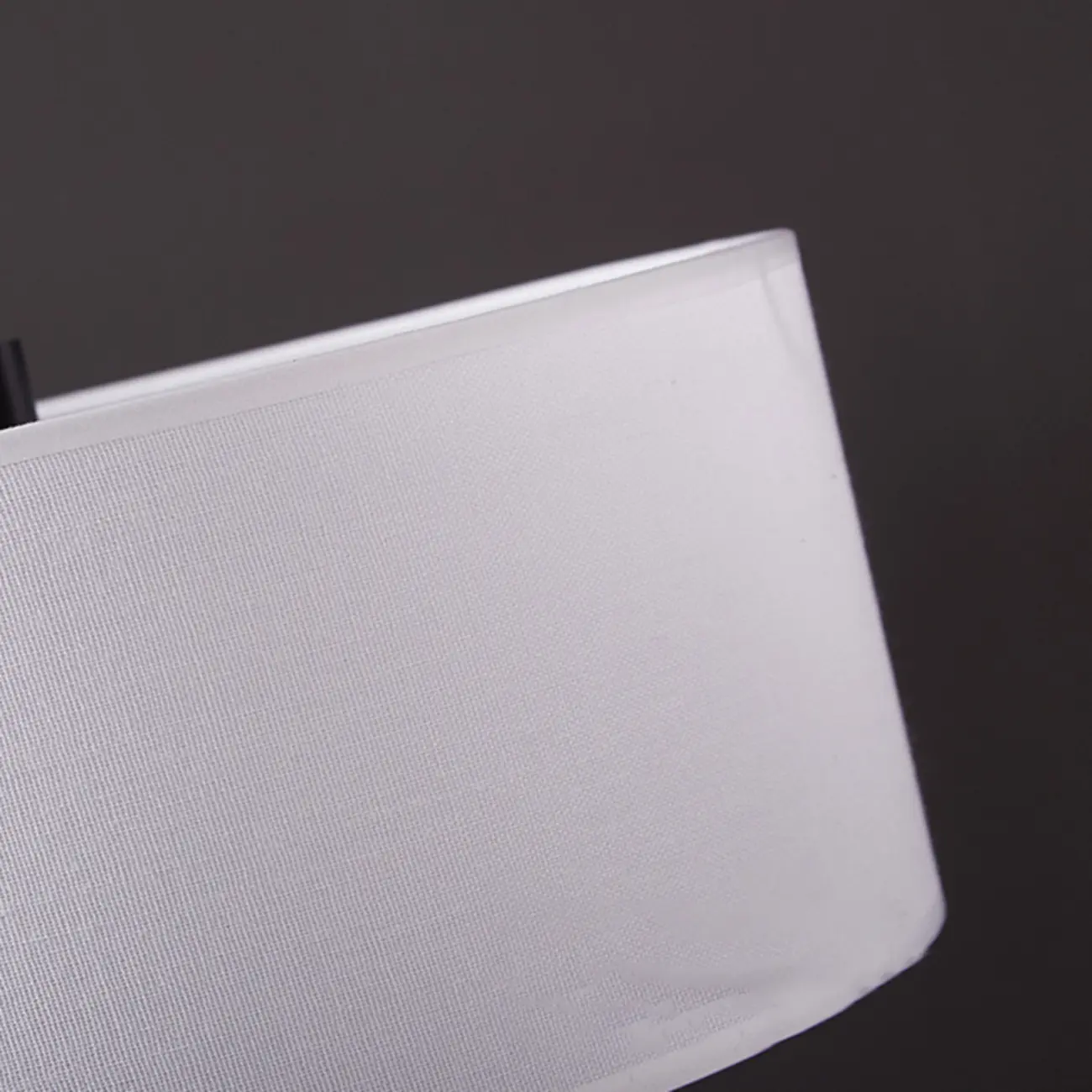 Elegant Wooden Base Geometric Fabric Shape Plug In Electric Table Lamp For Bedroom Image - 10 | homeyfad