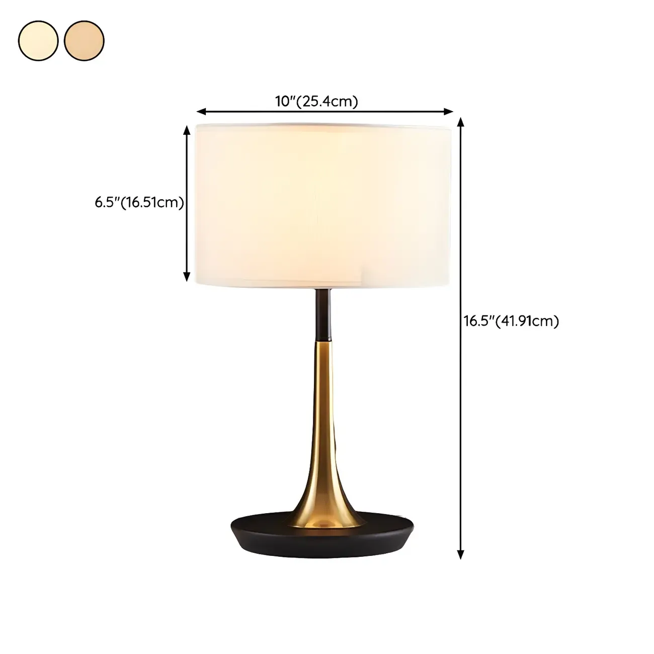 Elegant Wooden Base Geometric Fabric Shape Plug In Electric Table Lamp For Bedroom #size