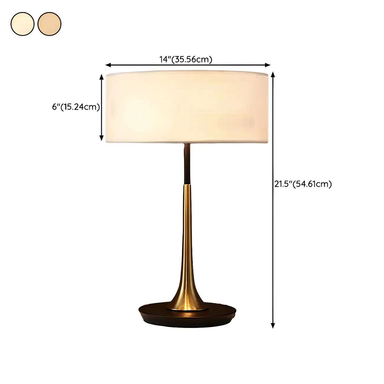 Elegant Wooden Base Geometric Fabric Shape Plug In Electric Table Lamp For Bedroom Image - 14