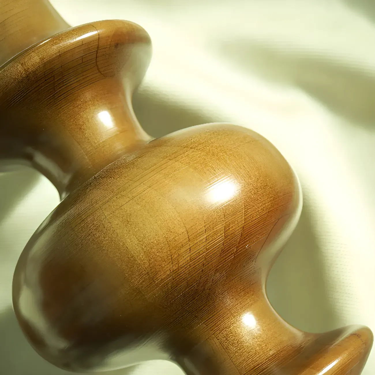 Modern Wooden Bedside Lamp with Fabric Shade for Home Image - 10