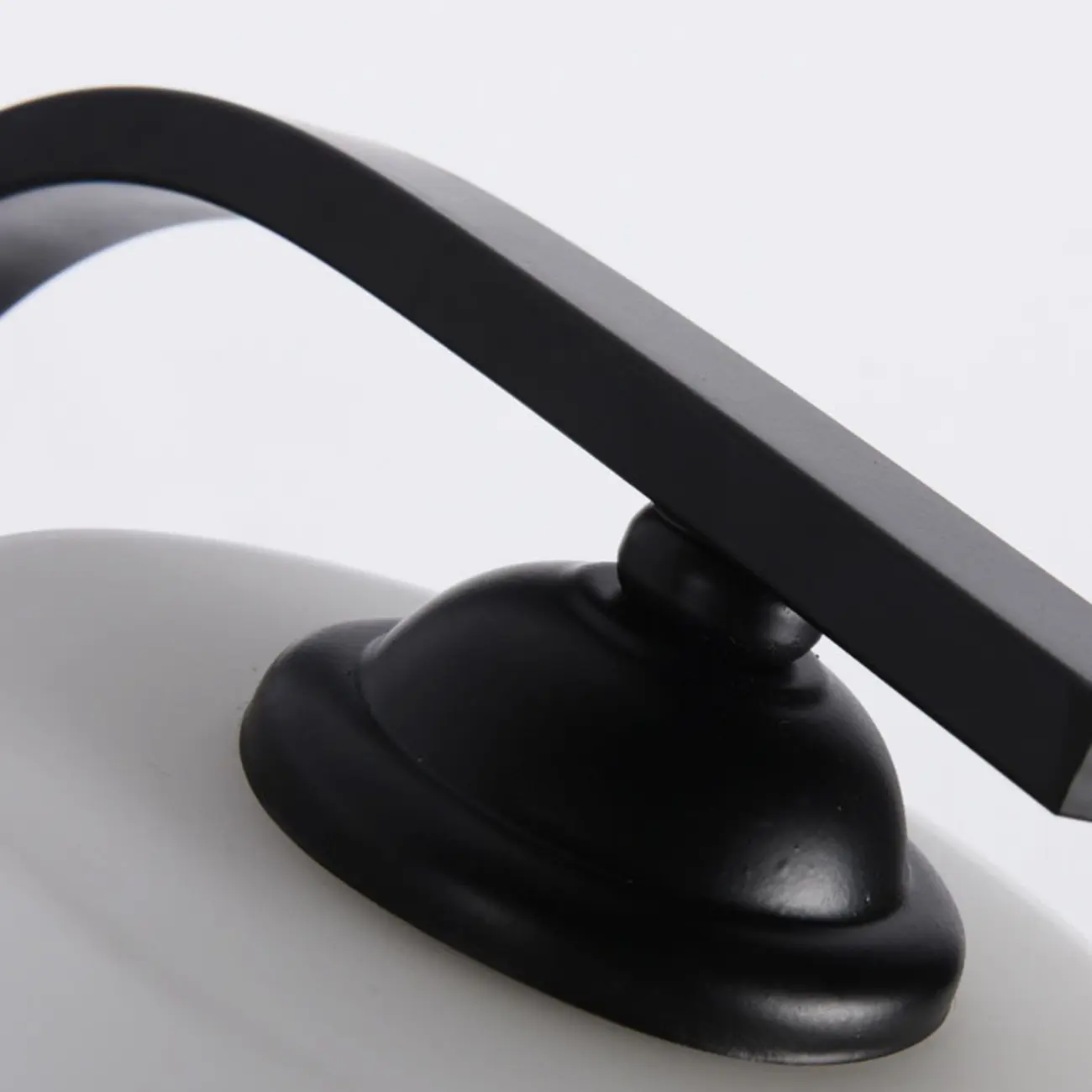 Vintage White Glass Cylindrical Wall Lamp with Arced Arm for Indoor Use Image - 10 | homeyfad