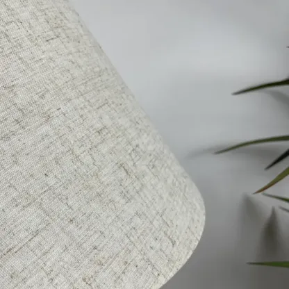 White Cone Shade Wooden Base Table Lamp for Bedroom Image - 8