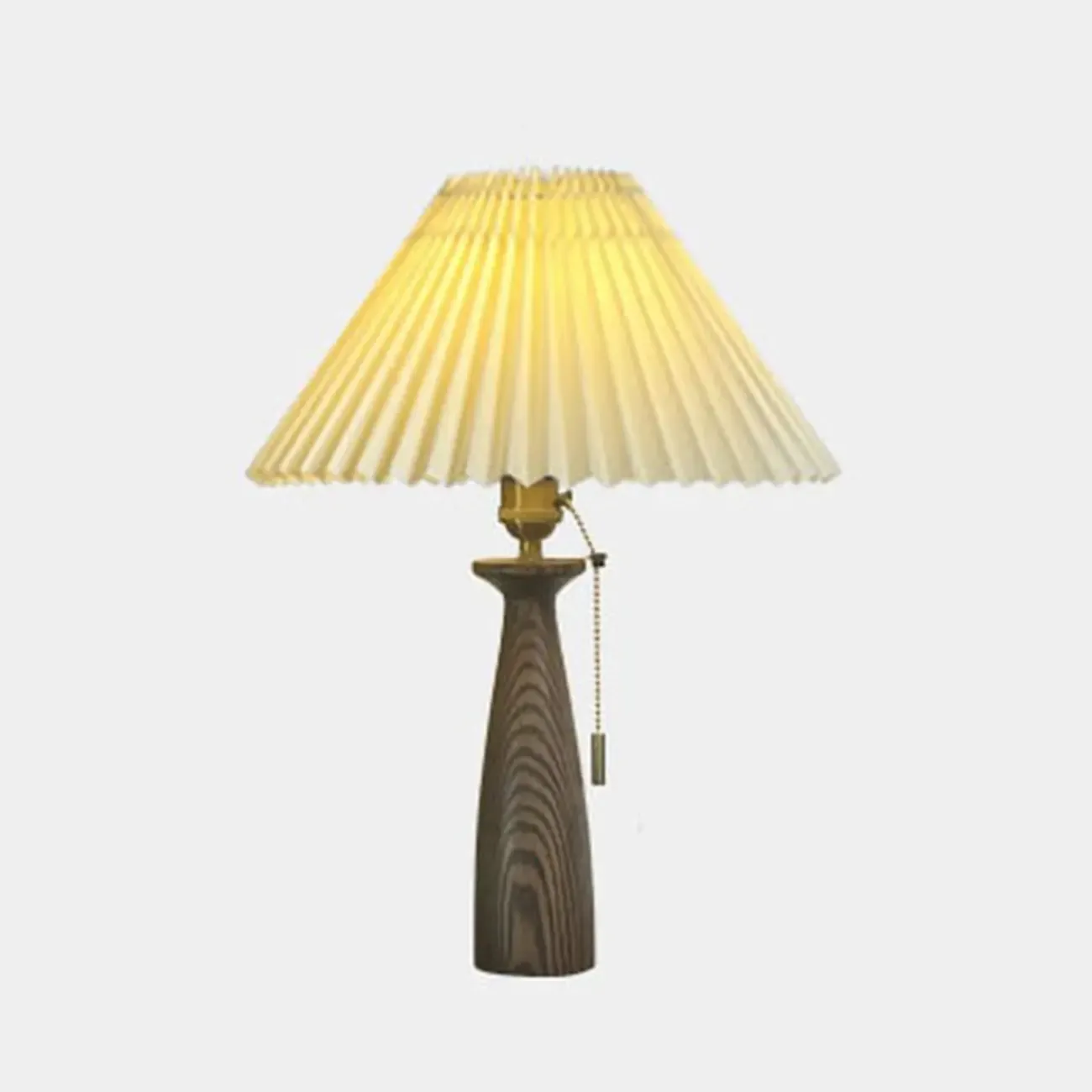 Modern Lumber Table Lamp with Beige Shade for Residential Use Image - 3