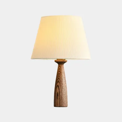 Modern Lumber Table Lamp with Beige Shade for Residential Use Image - 5