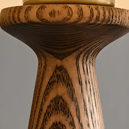 Modern Lumber Table Lamp with Beige Shade for Residential Use Image - 10