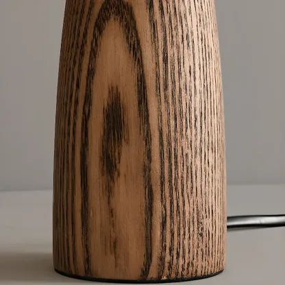 Modern Lumber Table Lamp with Beige Shade for Residential Use Image - 11