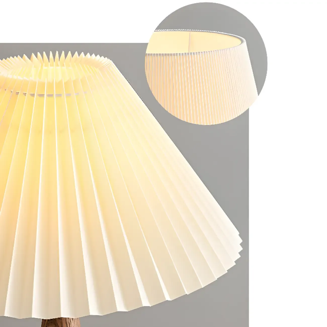 Modern Lumber Table Lamp with Beige Shade for Residential Use Image - 12