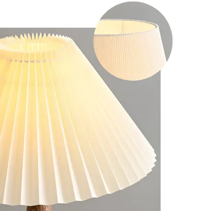 Modern Lumber Table Lamp with Beige Shade for Residential Use Image - 12