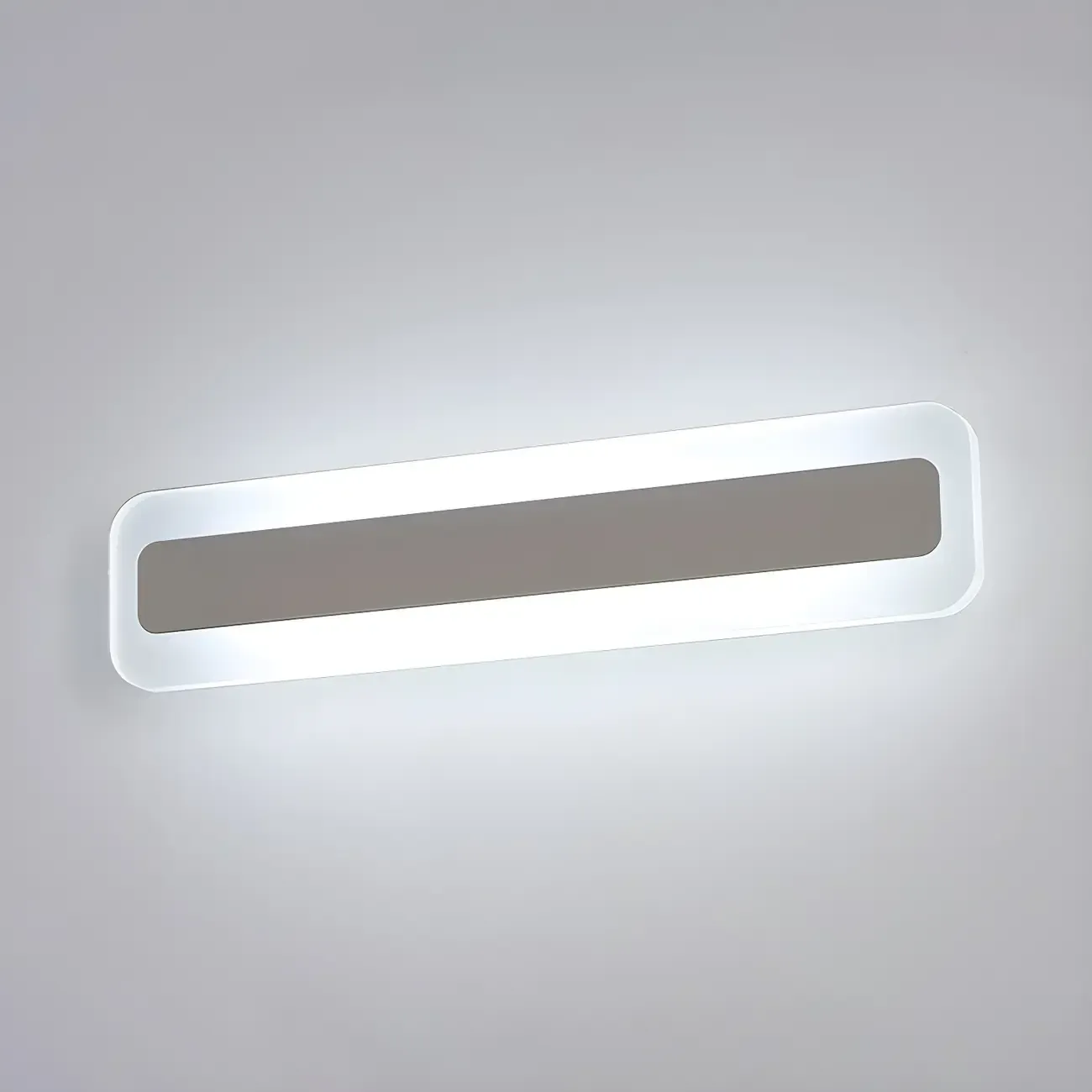 Nordic Gold Long Rectangle LED Wall Lamp for Modern Bathroom Image - 2