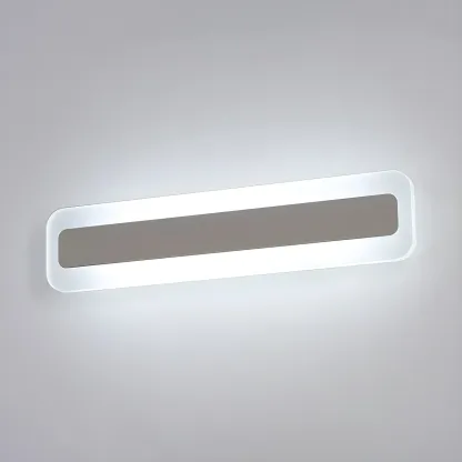 Nordic Gold Long Rectangle LED Wall Lamp for Modern Bathroom Image - 2