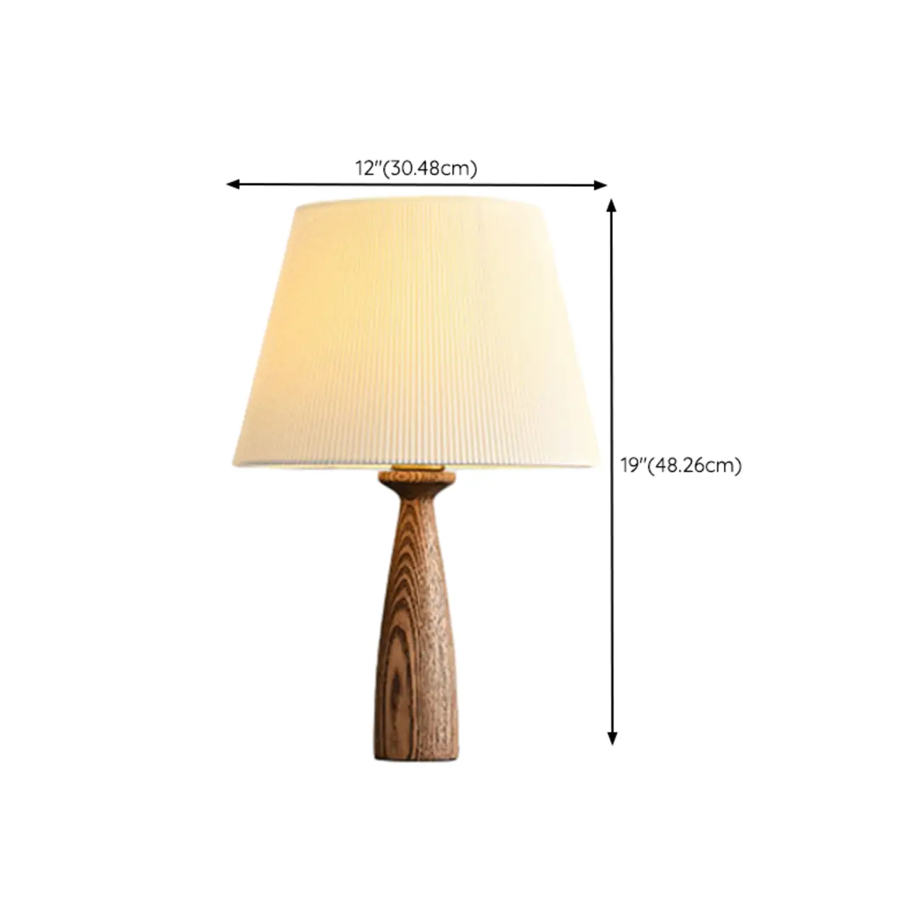 Modern Lumber Table Lamp with Beige Shade for Residential Use Image - 15 | homeyfad