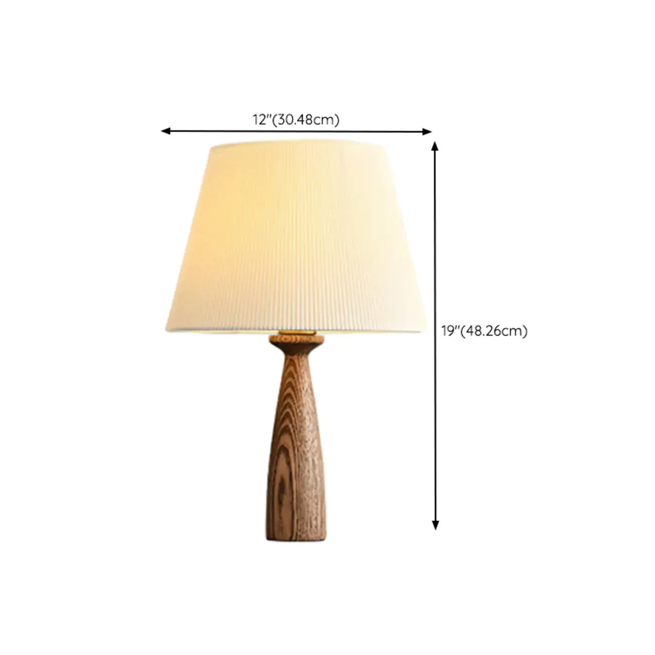Modern Lumber Table Lamp with Beige Shade for Residential Use Image - 15
