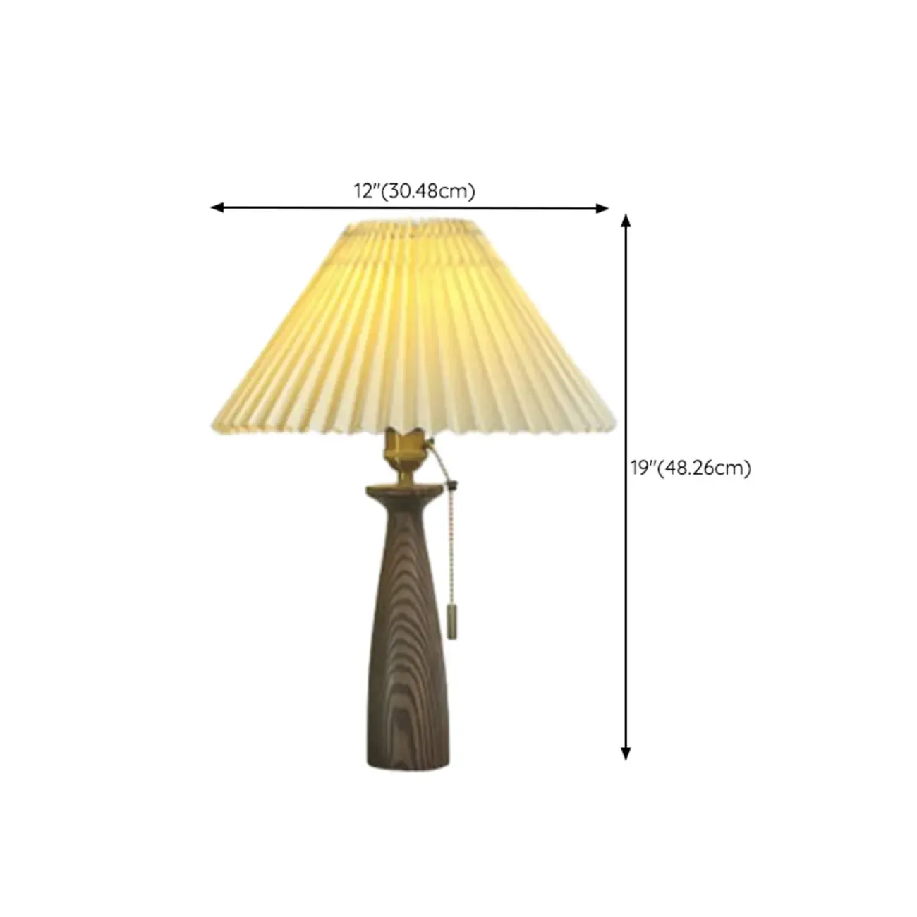 Modern Lumber Table Lamp with Beige Shade for Residential Use Image - 16
