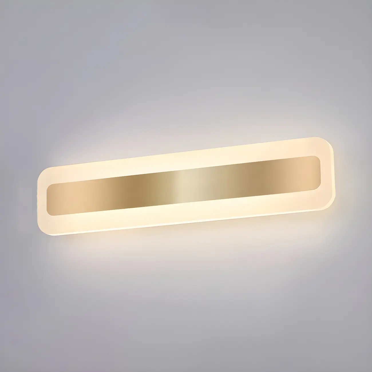 Nordic Gold Long Rectangle LED Wall Lamp for Modern Bathroom Image - 6 | homeyfad