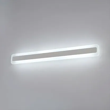 Nordic Gold Long Rectangle LED Wall Lamp for Modern Bathroom Image - 10
