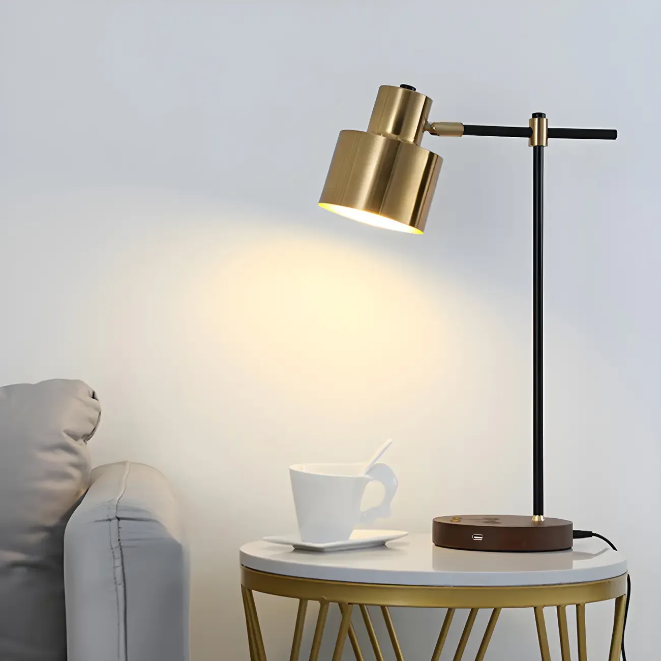 Modern Eye Caring Table Lamp Black Metallic Desk Light For Study Bedroom Sitting Room Image - 4