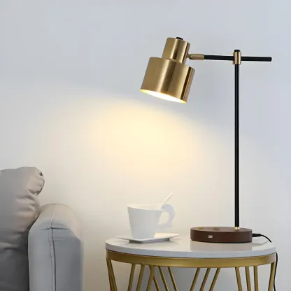 Modern Eye Caring Table Lamp Black Metallic Desk Light For Study Bedroom Sitting Room Image - 4