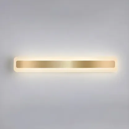 Nordic Gold Long Rectangle LED Wall Lamp for Modern Bathroom Image - 12
