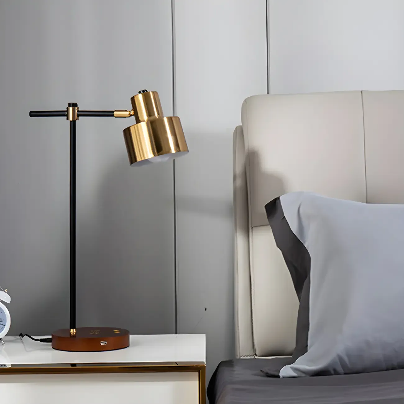Modern Eye Caring Table Lamp Black Metallic Desk Light For Study Bedroom Sitting Room Image - 5