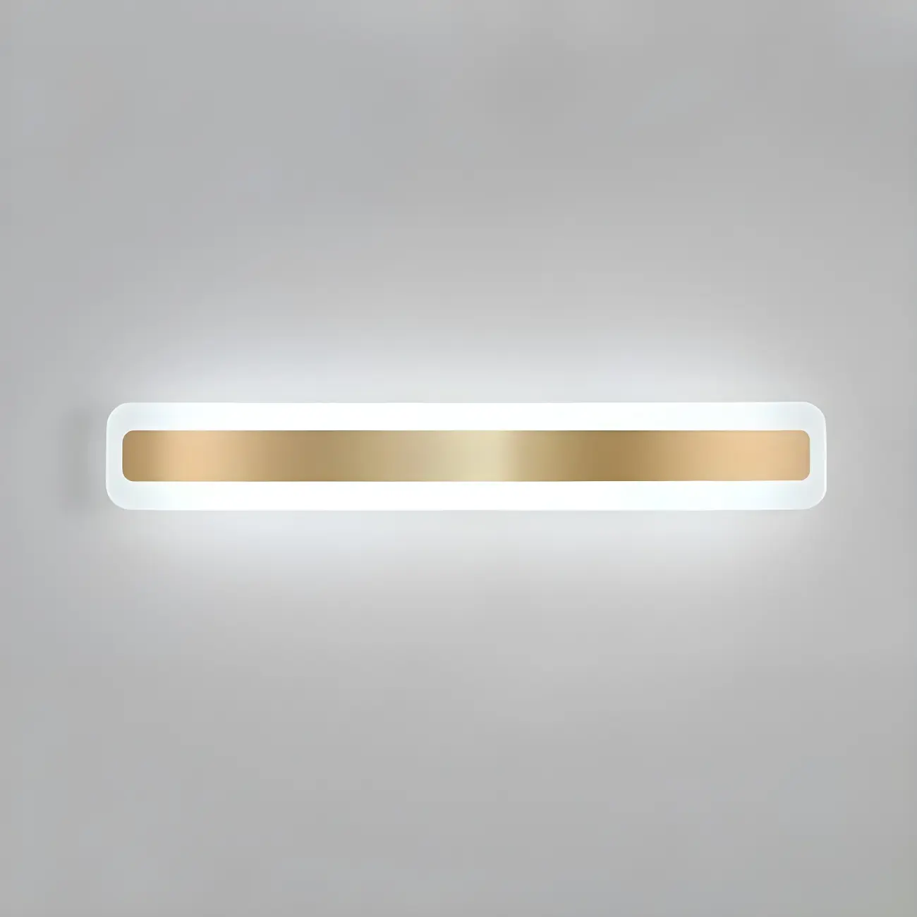 Nordic Gold Long Rectangle LED Wall Lamp for Modern Bathroom Image - 14 | homeyfad